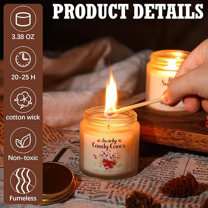 Demissle 15 Pack Christmas Scented Candles Gift Set Aromatherapy Candle for Home Scented Fresh Xmas Fragrance Winter Holiday Natural Soy Wax Aromatherapy Centerpiece Decoration for Mom Friend Wife Her