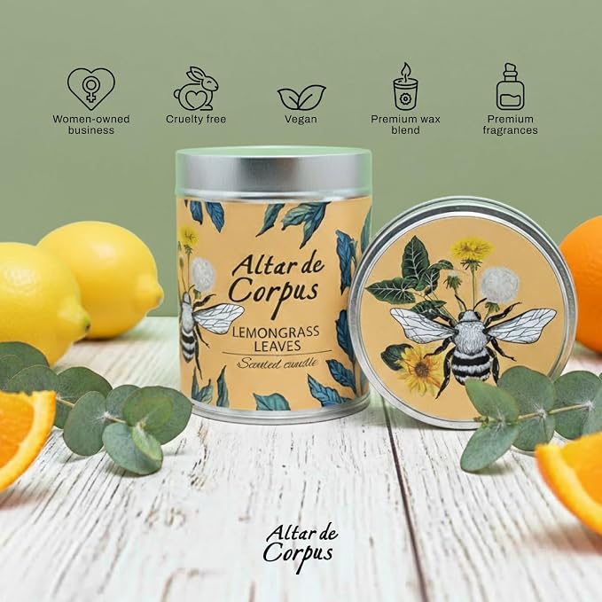 14 Oz Spring Candles for Home - Large Candle Lemongrass - Mothers Day Gifts - Luxury Candles for Men - Premium Soy Candle Blend - Bathroom Decor