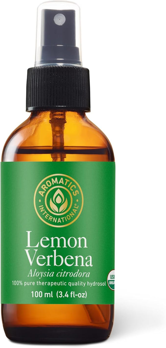Aromatics International Lemon Verbena Hydrosol 100ml | Sweet Fresh Citrus Lemony Natural Aromatic Mist for Home, Skin & Daily Use