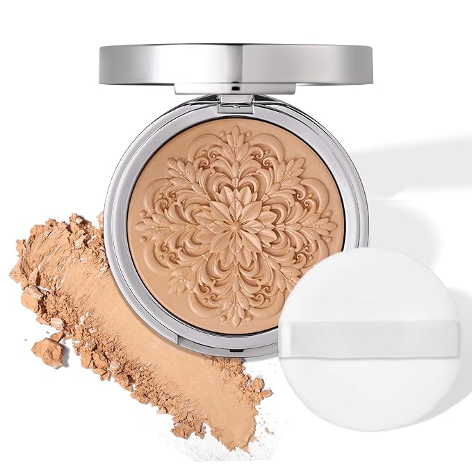 UCANBE Set & Prime Pressed Setting Powder – Lightweight Foundation Coverage & Oil Control, Hydrating | Long-Lasting | Alcohol-Free | Paraben-Free | Smooth Matte Finish (Natural)
