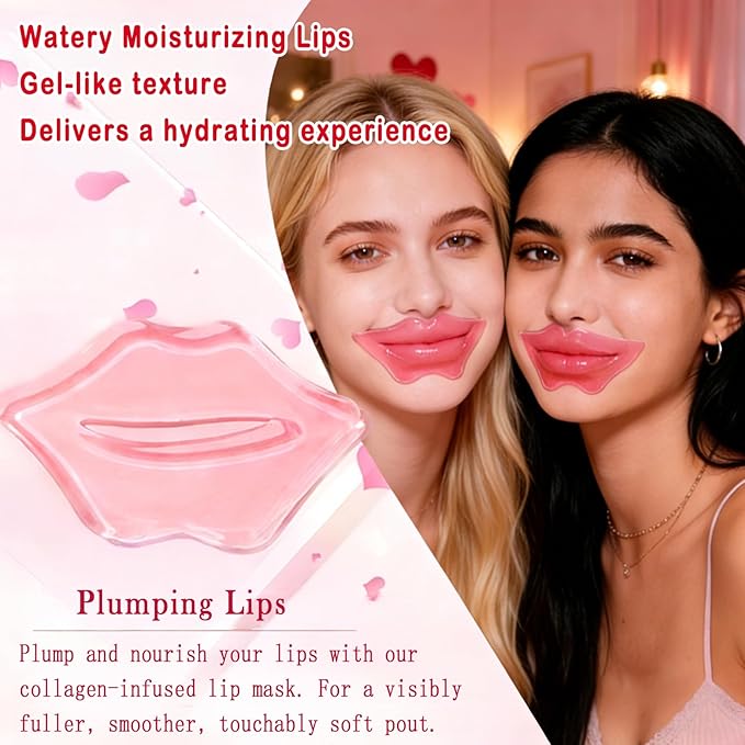 30 Pairs Eye Masks & Lip Mask, Pink Under Eye Patches for Puffy Eyes, Bachelorette Party Favors, Bridesmaid Gifts Bulk, Birthday Party Favors,Mothers Day Gifts, Teacher Appreciation Gifts