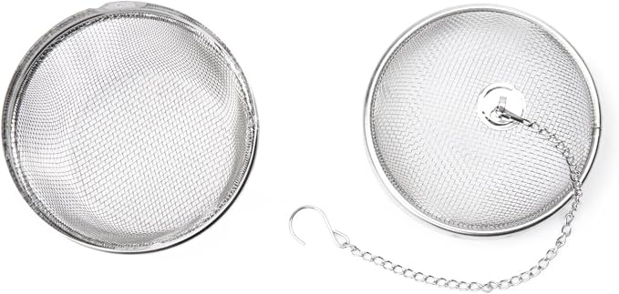Fox Run - 5143 Fox Run Spice Infuser/Tea Ball, 3 x 3 x 3 inches, Metallic