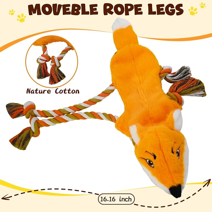 No Stuffing Rope 3-Pack Dog Toys, Chew Toys for Medium, Large Pets