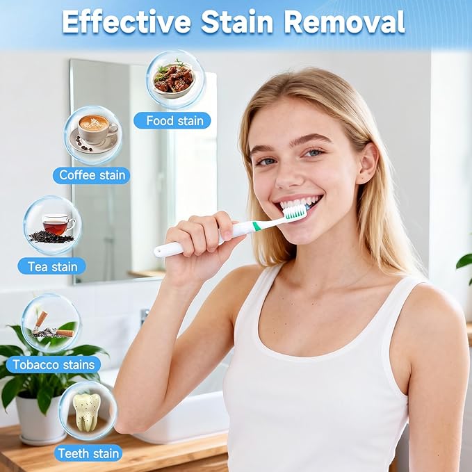 2PCS Teeth Whitening Powder,Removes Stains with No Sensitivity,Enamel-Safe Toothpaste Whitening Powder for Coffee,Tea,Food,and Tobacco Stains
