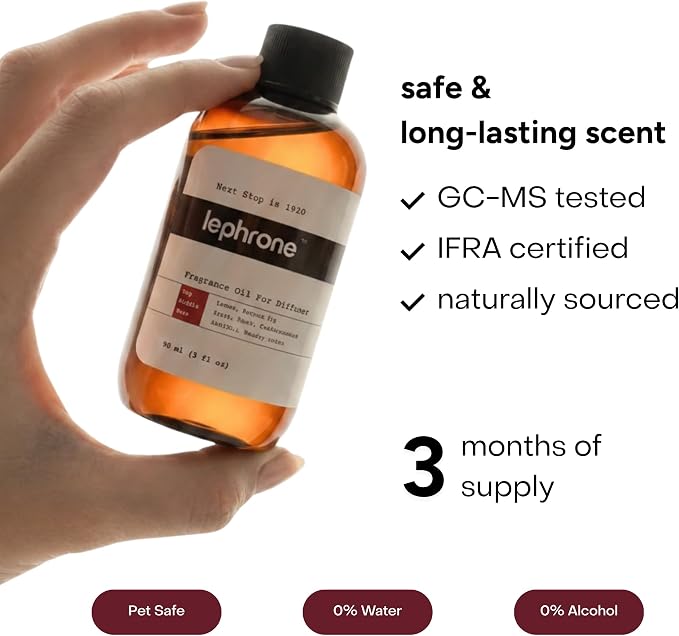 Essential Oil for Waterless Diffusers, Premium Aroma Oil for Home Scenting, Fragrance Oils for Cold Air and Ultrasonic, Pure, Hotel Luxury, Aromatherapy 3 fl oz (Next Stop is 1920)