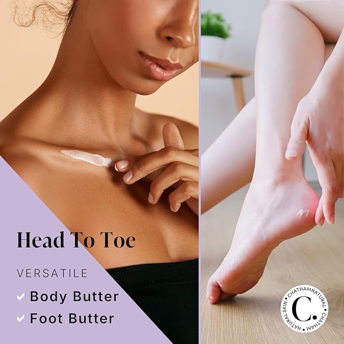 Chatham Natural Skin Care All Over Butter Eczema Relief Cream 6oz, Dry, Itchy Skin, Face, Feet and Hands. Trusted by Families and Steroid Free. Moisturizes and Softens Skin