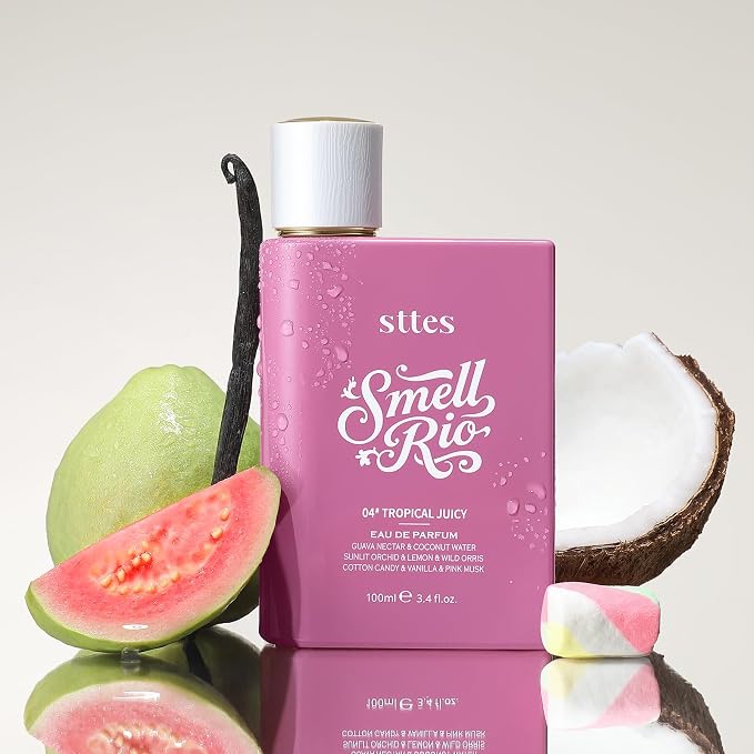 Sttes Smell Rio Perfume 04# (Tropical Juicy) – Perfume for Women – Long-Lasting Hair Guava, Orchid, Vanilla & Cotton Candy Notes – Fruity Scentual Fragrance Eau de Parfum 100ml (3.4 fl oz)