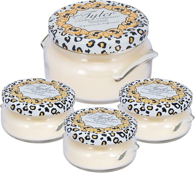 Elanze Designs Tyler Candle Diva 11 Ounce and 3.4 Ounce Aromatherapy Scented Candles; Set of 4
