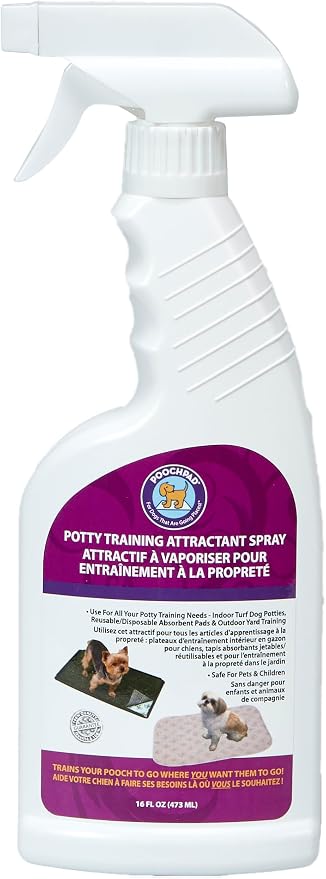 PoochPad Potty Training Attractant Spray for Dogs & Puppies, 16 oz | Indoor Potty Pad & Outdoor Use, Dog Training & Behavior Aid, Housebreaking Supplies, Non-Toxic Formula, Made in USA