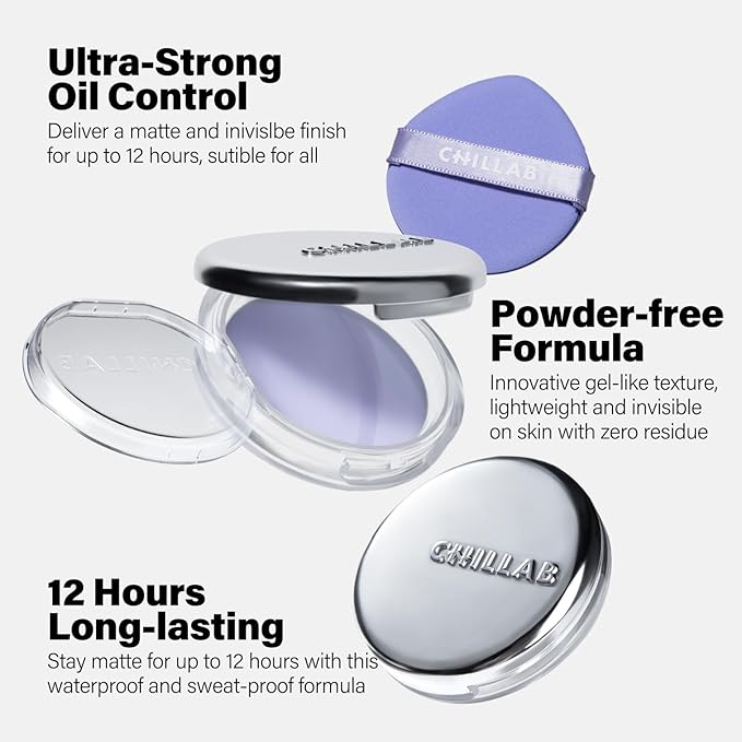 Chillab Signature Trio Set Limited Edition Gift Box with Lavender Matte Powder (10g New Packaging & 5g Travel Size Exclusive), Long-Lasting Oil Control, Non Powdery, Translucent, Gift for Her & Him