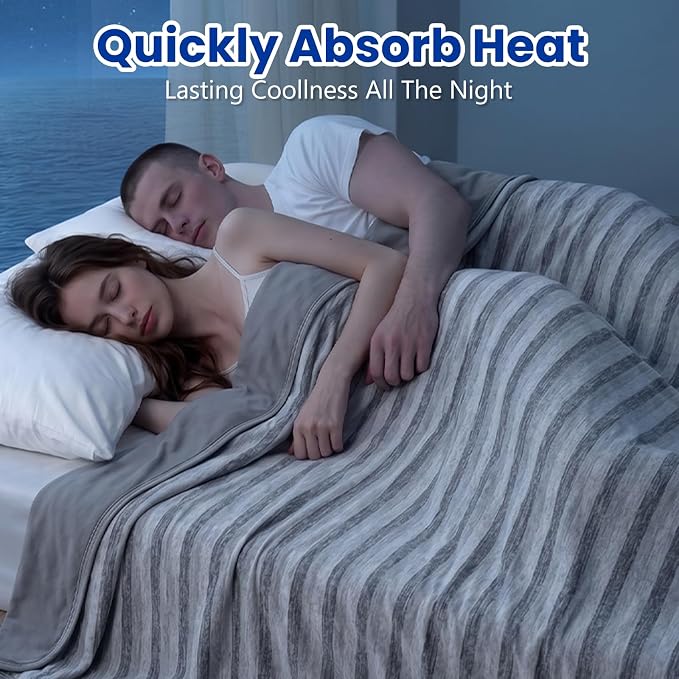 Cooling Blanket 100"x90" Summer Cooling Blanket for Hot Sleepers | Cold Summer Bed Blanket Keeps Cool for Night Sweats, Soft Lightweight Breathable Sofa Blankets for Kid Adults