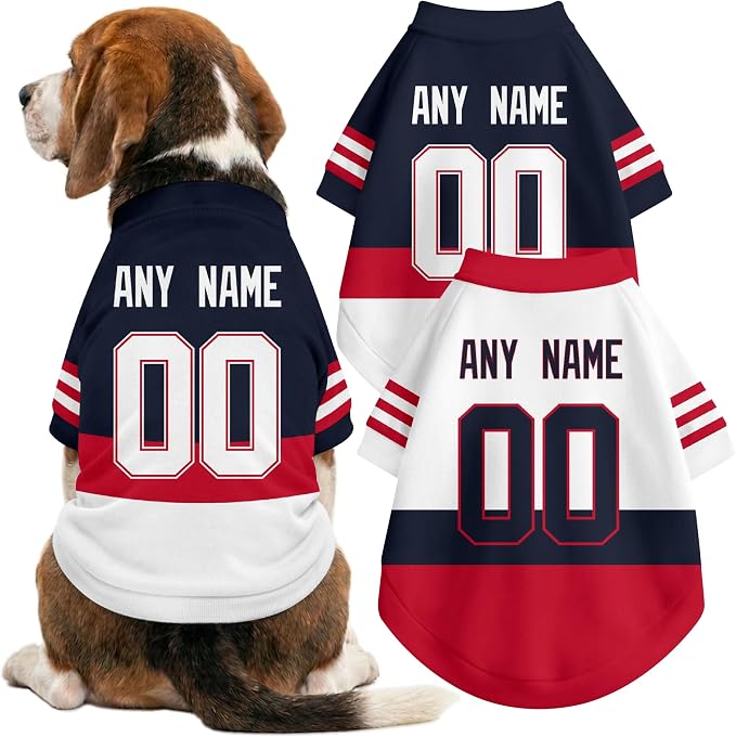 Columbus Dog Clothes Personalized Pet T Shirt for Dogs Gift | Custom Name Number Jersey Style Pet Shirt for Dog