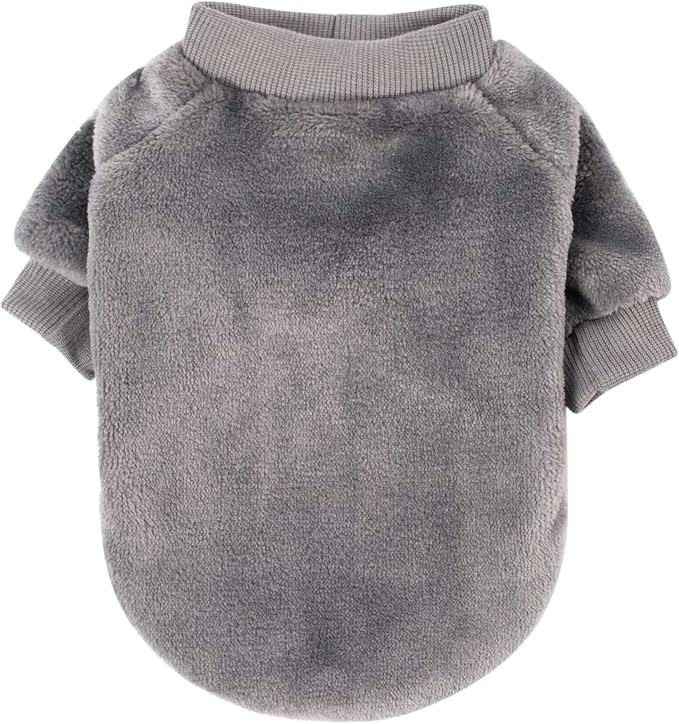 FabriCastle Dog Sweater, 3-Pack Dog & Cat Clothes, Ultra Soft and Warm Pet Jackets XXS XS for Small Dogs Boy & Cats, Winter Pet Apparel Costumes, Puppy Outfits (Grey,Blue,Dark Blue, XX-Small)