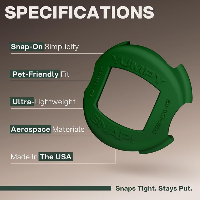 SNAP! AirTag Holder - 3/8" & 5/8" Set - for Cats, Kittens, Puppies, & Small Dogs - Fits Collars, Harnesses, Straps, Bags & More - Made in USA - Ozark Green