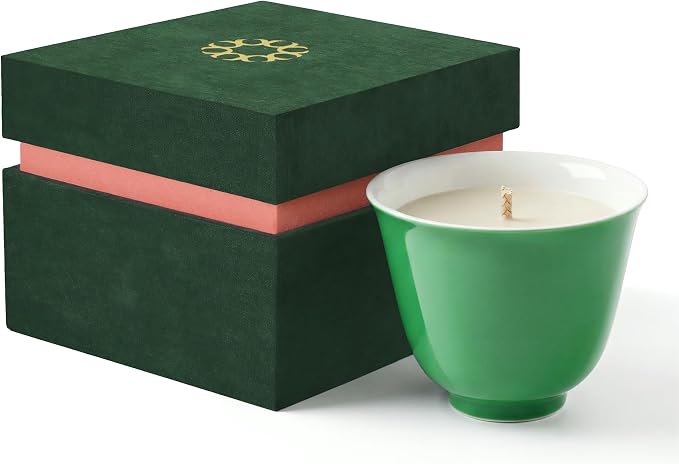 My Cup Rain Whisper Luxury Scented Candle, Soy Wax, Hand Poured Tea Inspired Home Fragrance in Reusable Porcelain Vessel, Gifts for Women, 6 oz