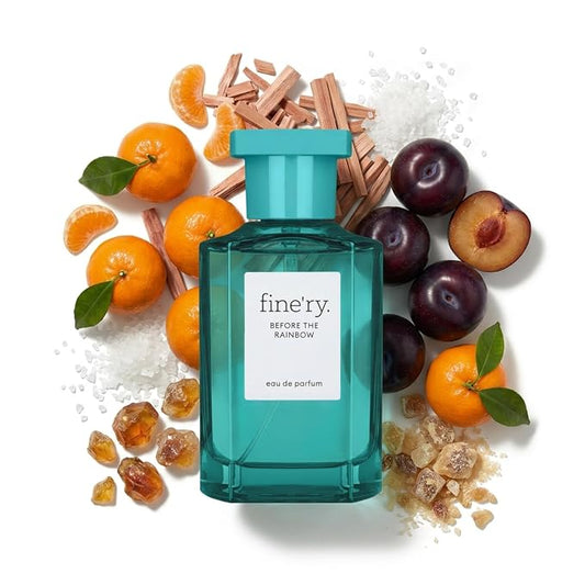 Fine'ry Sea Salt Bergamot Perfume – Before the Rainbow, for Women & Men, Unisex Cologne - Salty Air, Bergamot, Tree Moss Eau De Parfum - Fresh, Clean Scent, Long-Lasting Full Size Hair + Body (60mL)