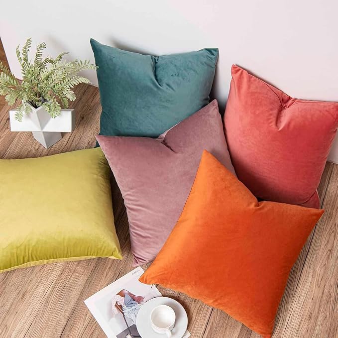 14x24 Pillow Covers Set of 2 Decorative Velvet Throw Pillow Covers,Emerald | Luxury Soft Cushion Covers with Invisible Zipper for Couch Sofa Bed Living Room Bedroom Home Decor