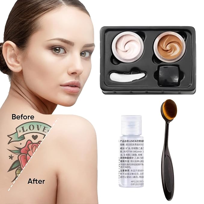 Tattoo Cover Up Makeup Waterproof,Makeup Cover Up,Leg,Body,Waterproof No transfer,Coverage Perfector (Combination pack)