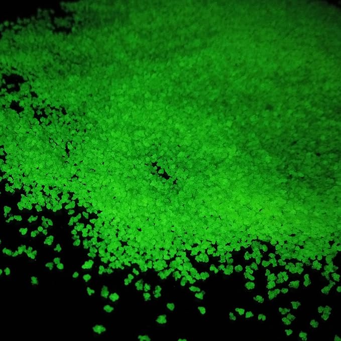 TWINKLING Glow in The Dark Crushed Glass, Broken Glass Glitter, Glow in The Dark Stones Gems Chips for DIY Resin Art Epoxy Crafts, Nail Art, Jewelry Making, Geode Painting, 0.85mm(100g) (Yellow)