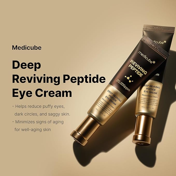 medicube Eye Serum Duo for Firmer-Looking Skin: PDRN Peptide Serum and Deep Reviving Peptide Eye Cream | Korean Skincare, Stocking Stuffers, Gifts for mom, Holiday Stocking Stuffers, Gifts for Her