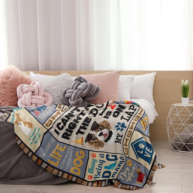Dog Mom Gifts for Women, Dog Lovers Gifts for Women Blanket 50"x60" | Gifts for Dog Lovers, Dog Gifts for Women, Dogs Mom Blanket, Soft Throw Blanket with Dogs on It for Birthday/Christmas