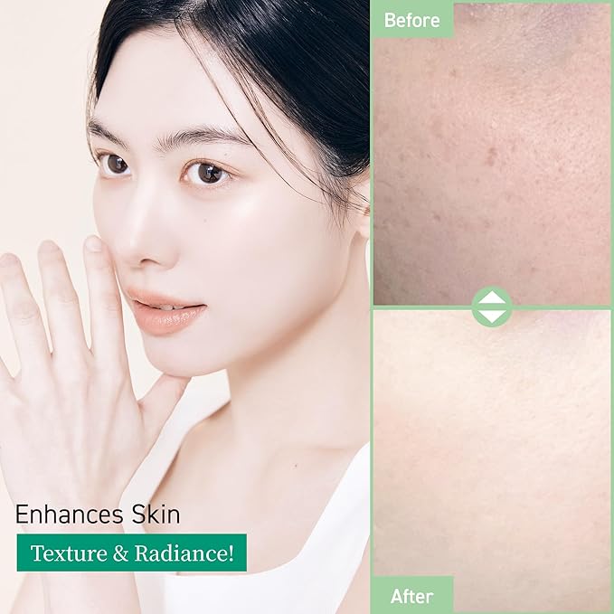 Green Clay Enzyme Cleanser, Whitehead Remover Powder Cleanser, Deep Pore Cleansing with PHA, Gentle Exfoliating Face Wash, Facial Scrub for Blemish-Prone Skin, Korean Skin Care