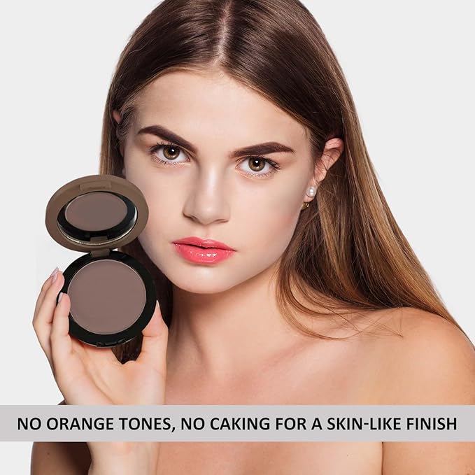 Cool Toned Contour Palette with 1 Puff, Grey Contour Powder for Fair Pale Light Cool Toned Skin,Ultra-Blendabled, Multiuse Contouring Face Sculpting Bronzer Makeup Eyeshadow Palette