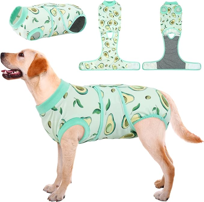 Kuoser Recovery Suit for Dogs Cats, Soft Dog Surgery Suit Female Male Spay | Professional Dog Onesie for Surgery, Substitute E-Collar & Cone, Prevent Licking Dog surgical suit Pet Neuter Suit