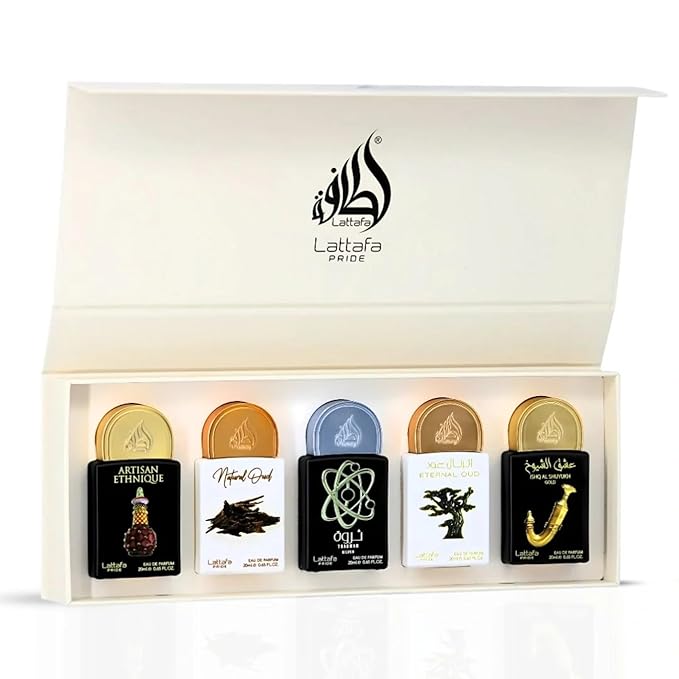 Lattafa Pride Gift Sets – Long Lasting Arabian Perfumes for Women Collection No.2 (5 x 20ml) – Eau de Parfum Spray – Elegant Ladies Perfume with Luxurious Scents – Premium Gift Box for Every Occasion