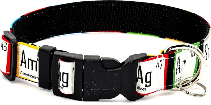 Periodic Table Dog Collar, Medium 12-17 Inches