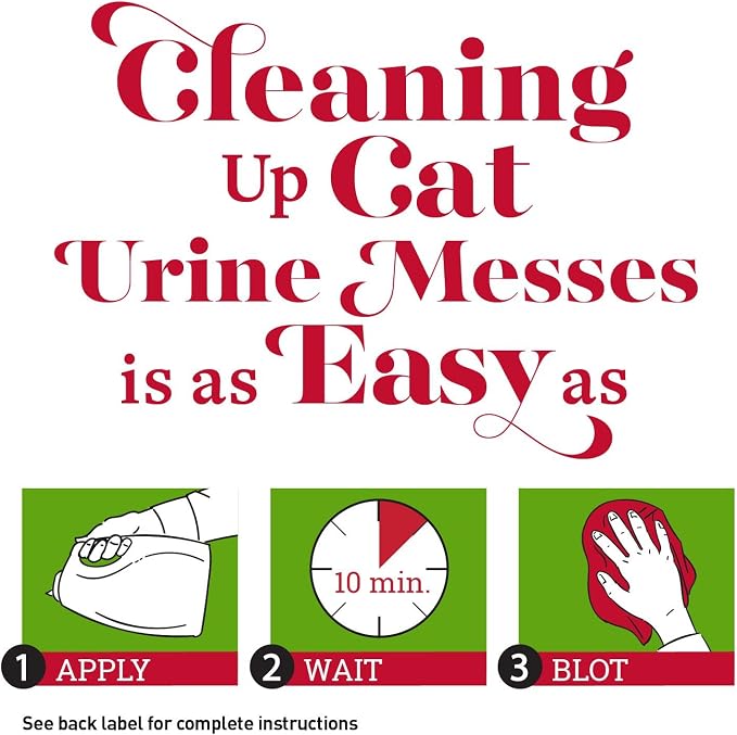 Nature's Miracle Urine Destroyer, Cat Urine Enzyme Cleaner, Pour, 128 fl oz