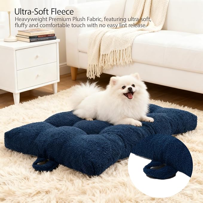 Washable Dog Couch Bed, Pet Sofa with Removable Cushion & Non-Slip Bottom, Orthopedic Plush Furniture for Medium/Large Dogs,Cat & Dog Loveseat.(Blue)