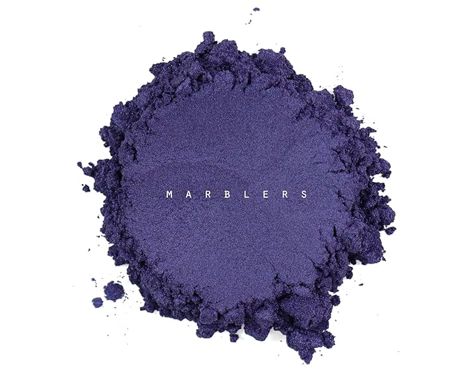 MARBLERS Fine Natural Mica Powder [Blueberry] 0.11oz (3g) | Highly Pigmented | Non-Toxic, Vegan, Cruelty-Free | Eyeshadow, Body Butter, Nail Polish, Nail Art | Party, Body, Face Makeup