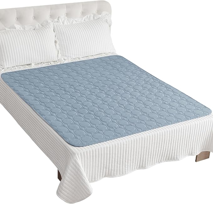 ZNSAYOTX Ultimate Cozy Blankets (68"x82") 100% Waterproof Bed Mat Blanket for Dog Pets, Couch Sofa Protector with Non-Slip Back Washable Durable, Pee Scratch Proof Easy to Clean (Grey Blue)
