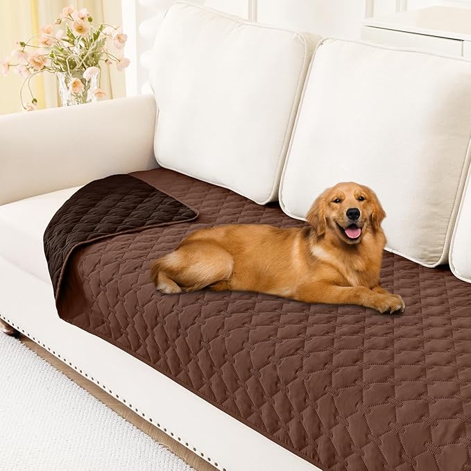 Smiry Waterproof Dog Bed Cover Blanket, Reversible Pet Blanket | Soft Reversible, Washable Leakproof Cats Dogs Couch Cover for Sofa, Couch, Furniture (30x70 Inch)