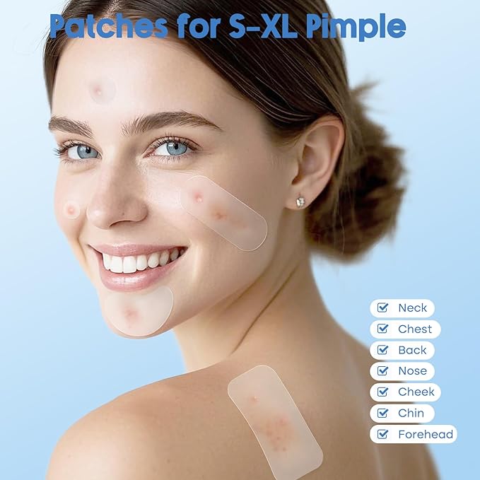 Large Pimple Patches for Face 331 Patches,Hydrocolloid Acne Patch Skincare Blemishes Zit Breakouts Bandages Big Spot Covers for All Skin Types w/Tea Tree Salicylic Acid & Cica Oil|Bigpack,Larger Size