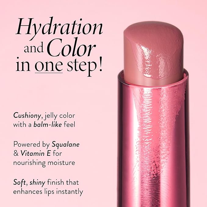 LAURA GELLER NEW YORK Jelly Balm Moisturizing Tinted Lip Balm - Kiss-n-Tell - Hydrating Vitamin E - Semi-Shine Finish (Valentine's Day Limited Edition)