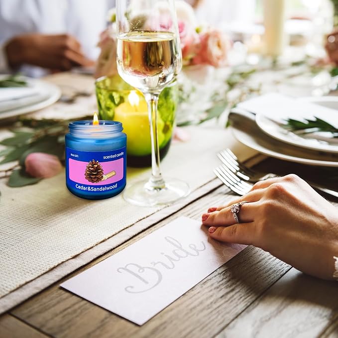 12 Pack Candles for Home Scented, Colored Frosted Jar Aromatherapy Candle Gifts for Women, Natural Soy Wax Candle Set, Scented Candles Set for Birthday Valentine Mother's Christmas Day Present