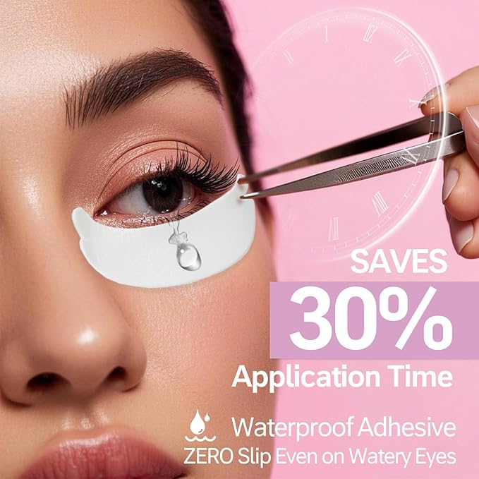 Eye Pads Lash Extensions(125 Pcs) - Akissos Premium White Foam Under Eye Patches, Eyepads Tape with Hypoallergenic Glue for Eyelash Extension | Lift | Tint | Remove, Lash Tech Must Haves Beauty Tools