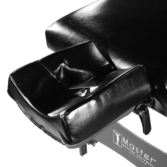 Master Massage 30” Galaxy Therma Top Lash Bed 2 Fold with Carry Case SPA Table Heigh Adjustable with Accessories (Black)