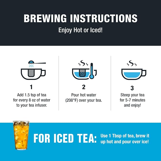 Tiesta Tea - Chamomile Mint, Loose Leaf, Chamomile Mint Herbal Tea, Premium Blend, Caffeine-Free Herbal Drink, Makes Hot or Iced & Up to 25 Cups, 1oz Resealable Pouch