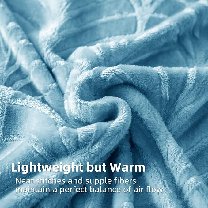 Whale Flotilla Soft Flannel Fleece Bed Blanket Queen Size, Stone Blue | Cozy Lightweight Breathable Coverlet, Plush Fluffy Bedspread, Vintage Pattern Decorative Blanket for Bed, All Season, 90"x90"
