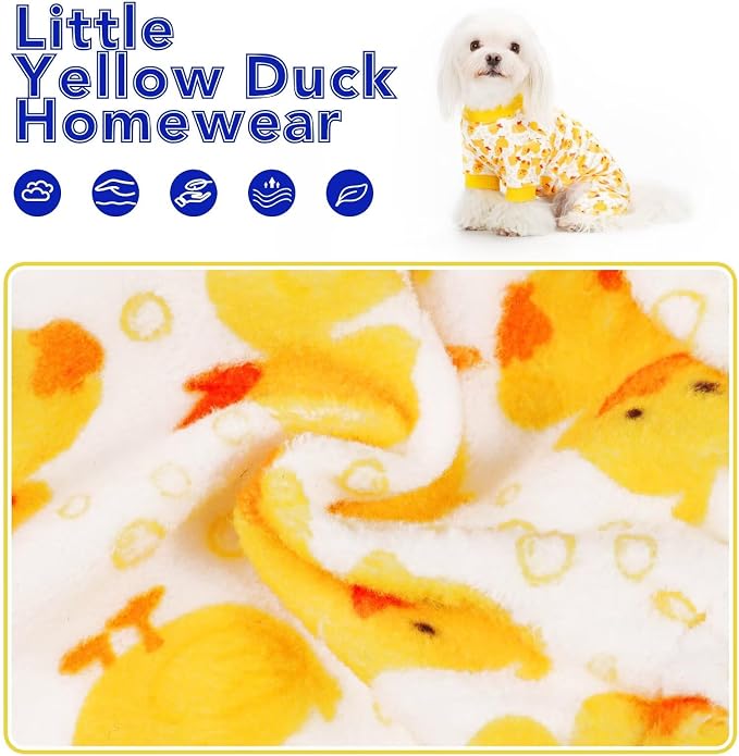 Dog Pajamas Onesie: Comfortable Four-Legged Apparel for Small, Medium, & Large Dogs, Polyester Material for Comfort, Wrinkle Resistance, Moisture Wicking, Stretchiness Cartoon Duck 3XL
