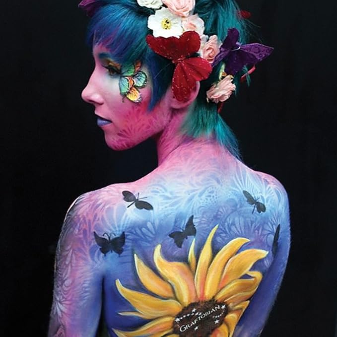 Graftobian F/X Aire Special FX Airbrush Makeup Body Paint - Primary Colors Set (5 Colors)