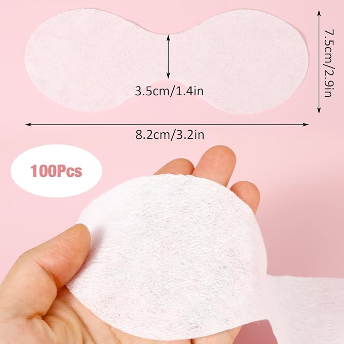 Abeillo 100 Sheets Disposable Eye Mask Non-Woven Disposable Facial Eye Covers Eyes Care Patches Paper Cosmetic Facial Skincare Spa Paper Beauty Sheets, Home Salon Beauty Tools
