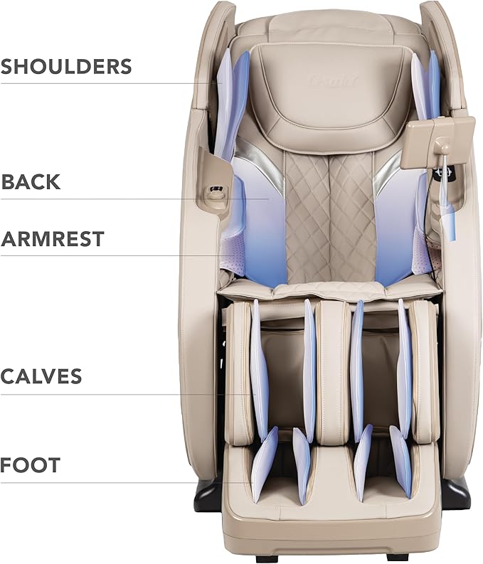 Osaki OS-3D Champ II | Black | Full Body Massage Chair | 3D SL-Track Full Body Massage Chair | Zero Gravity | Lumbar Heating | Touchscreen Controller | Auto Body Scan | Bluetooth Speaker