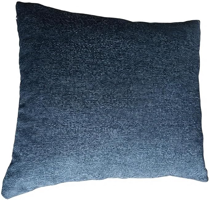 HOMSJUN Soft Resilience Throw Pillow Inserts with Solid Color Covers, Decorative Cushion for Sofa Couch Bedroom, 18 x 18 Inches, Dark Blue, 1 Pack