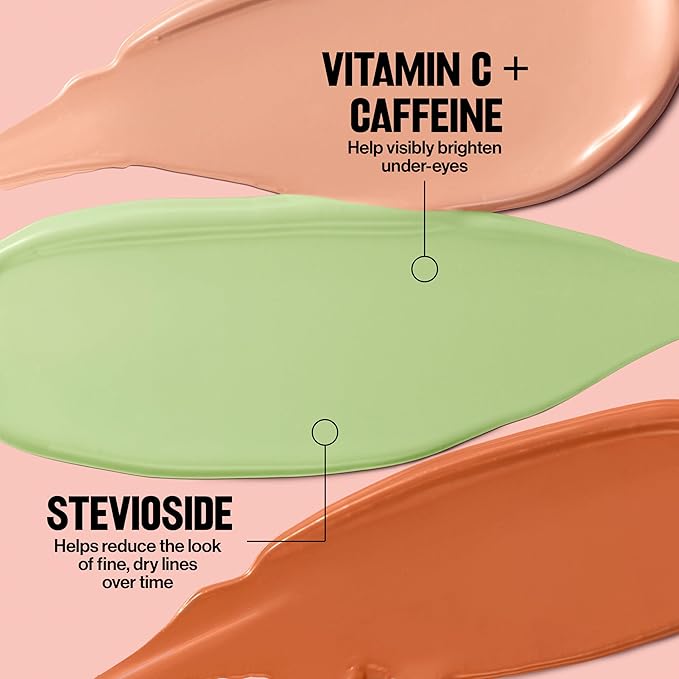 Revlon Glimmer Correcting Concealer, Liquid Under Eye Makeup, Made with Caffeine, Vitamin C, & Stevioside, 100 Green, 0.3 fl oz