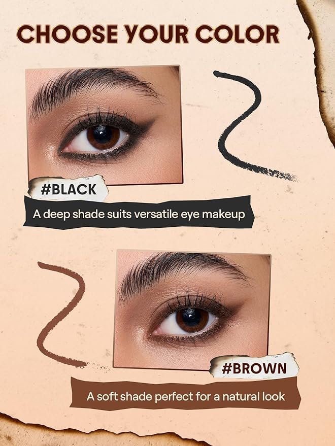 SHEGLAM Gel Glide Eyeliner Pencil Creamy Waterproof Smudgeproof Longwearing Eyeliner-Black (Pack of 2)