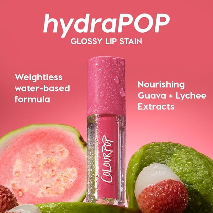 ColourPop HydraPop Glossy Lip Stain - 2-in-1 Hydrating Gloss-to-Tint Lip Color - Infused with Antioxidant-Rich Guava, Lychee & Squalane - Fruit Punch (0.11 Fl Oz)